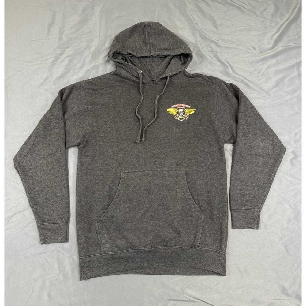 Vintage Powell Peralta Men's Bones Winged‎ Ripper Hoodie Medium Y2k Skate